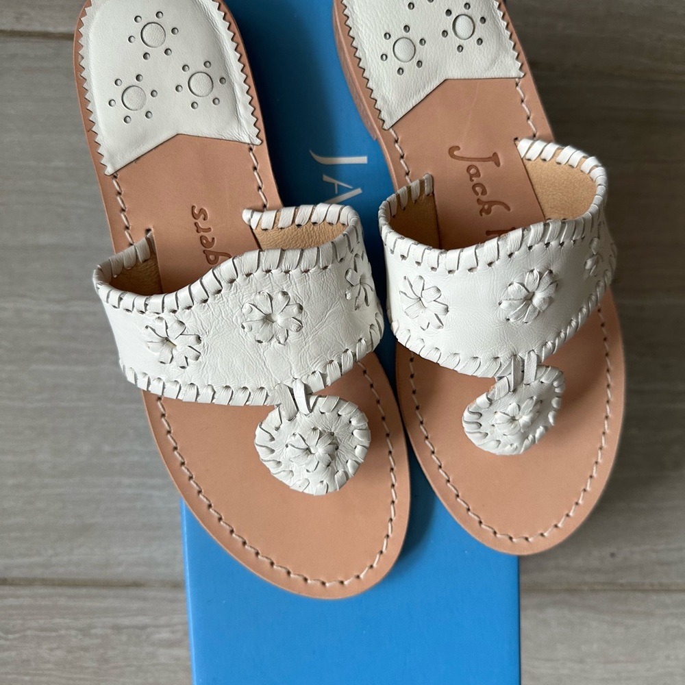 Jack Rogers White Sandals